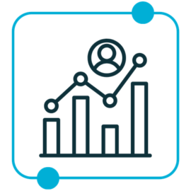 Reporting and Analytics Icon Blue - Rectitude