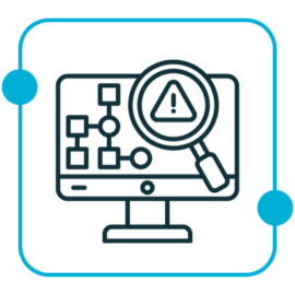 Managed Detection and Response (MDR) Icon Blue - Rectitude