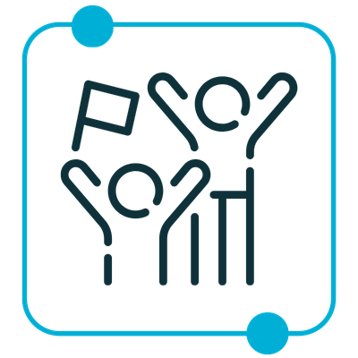 Fan Experience Icon Blue - Rectitude